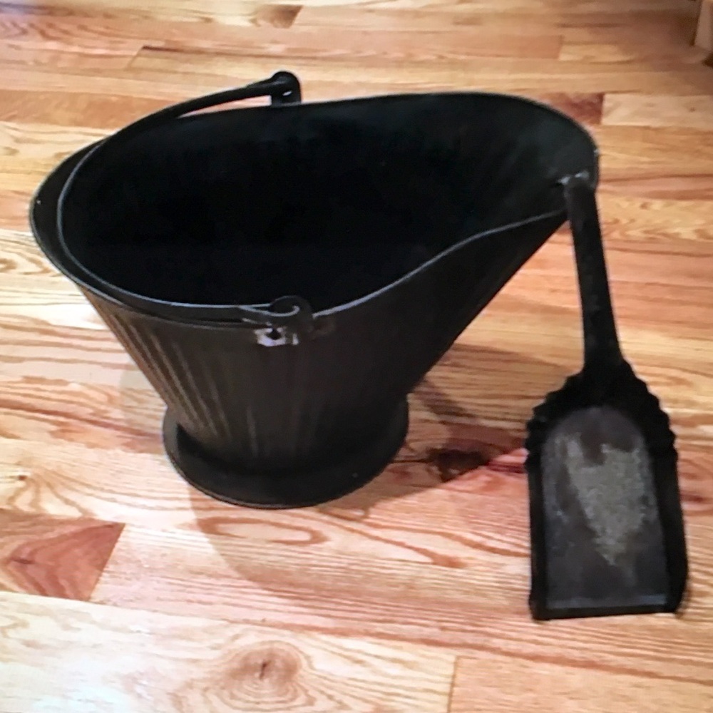 Vintage Coal Bucket and Ash Shovel